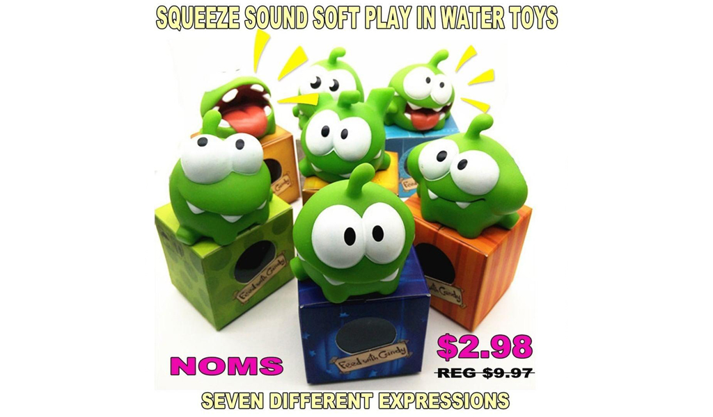 Seven Different Expressions Pro-Environment Squeeze Sound Soft Candy Gulping Monster Toy Play In Water Toys +Free Shipping!