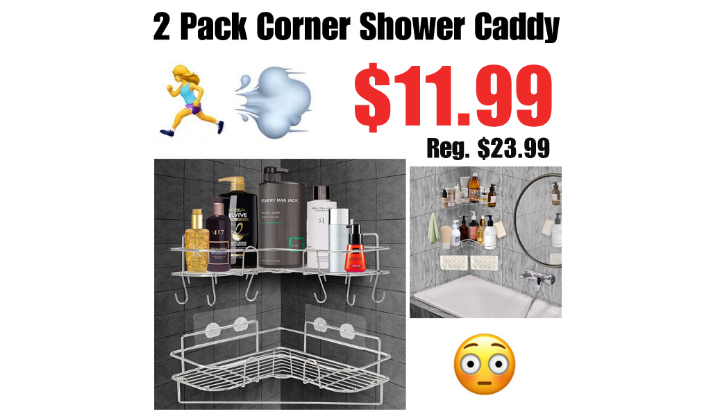2 Pack Corner Shower Caddy Only $11.99 Shipped on Amazon (Regularly $23.99)