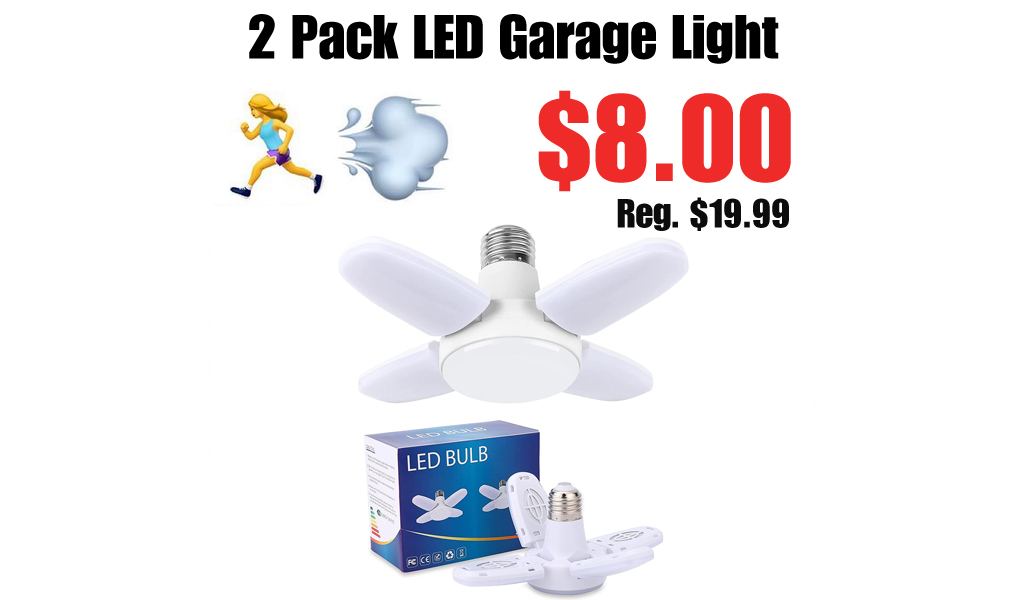 2 Pack LED Garage Light Only $8.00 Shipped on Amazon (Regularly $19.99)