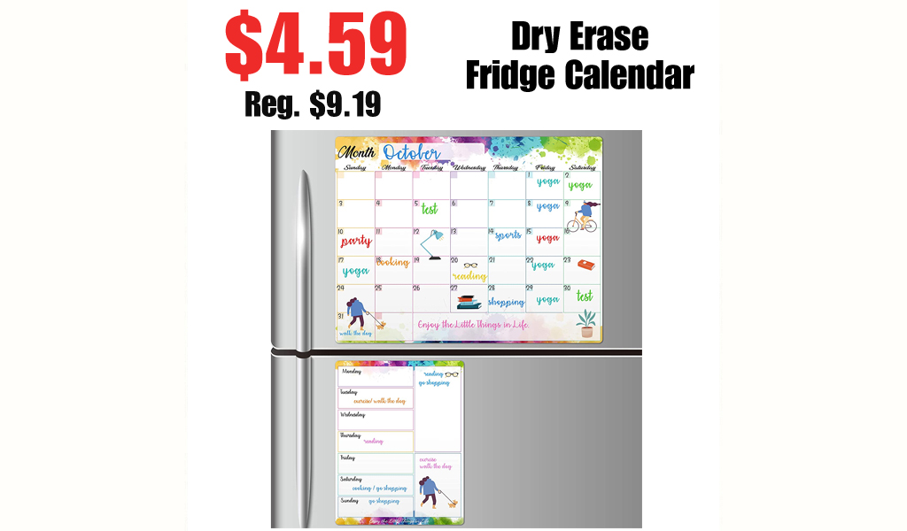 Dry Erase Fridge Calendar Only $4.59 Shipped on Amazon (Regularly $9.19)