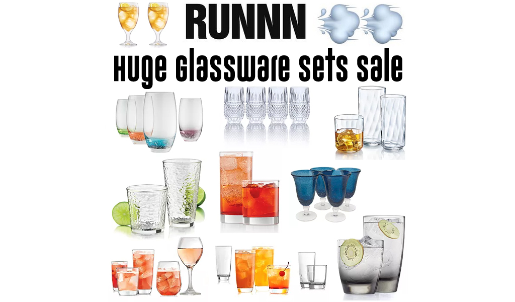 Huge Glassware Sets Sale at Kohl's