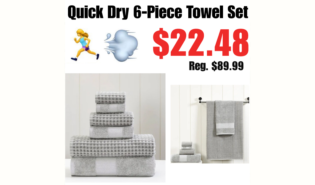 Quick Dry 6-Piece Towel Set Only $22.48 Shipped on Nordstrom Rack (Regularly $89.99)