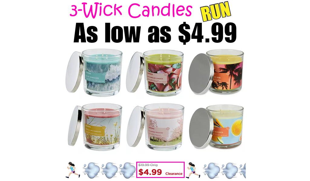 Sonoma Goods for Life 3-Wick Candles Just $4.99 on Kohls.com (Regularly $20)