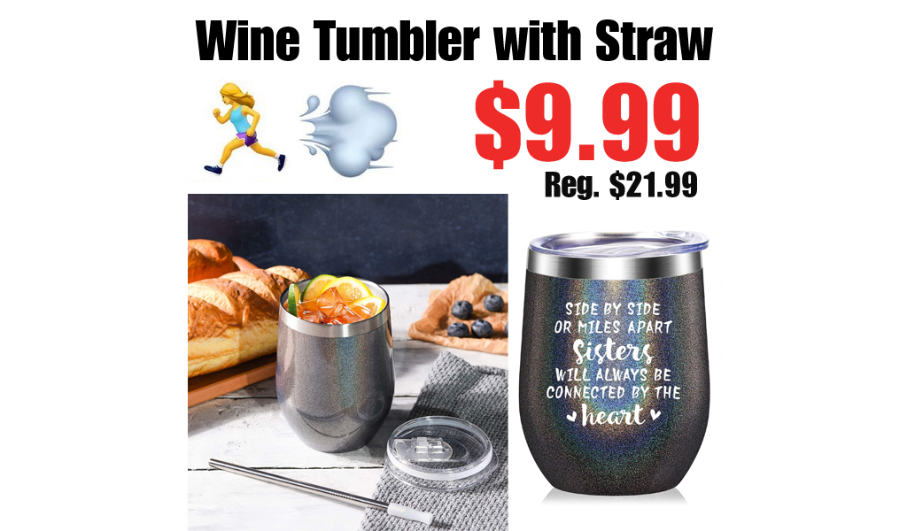 Wine Tumbler with Straw Only $9.99 Shipped on Amazon (Regularly $21.99)