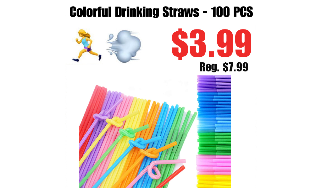 Colorful Drinking Straws - 100 PCS Only $3.99 Shipped on Amazon (Regularly $7.99)