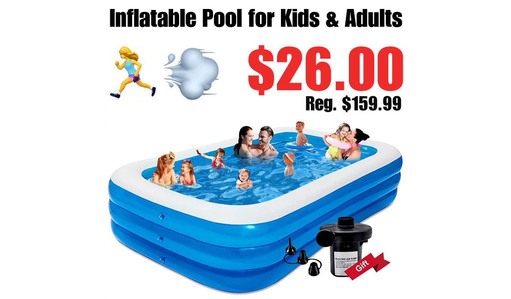 Inflatable Pool for Kids & Adults Only $26.00 Shipped on Amazon (Regularly $159.99)