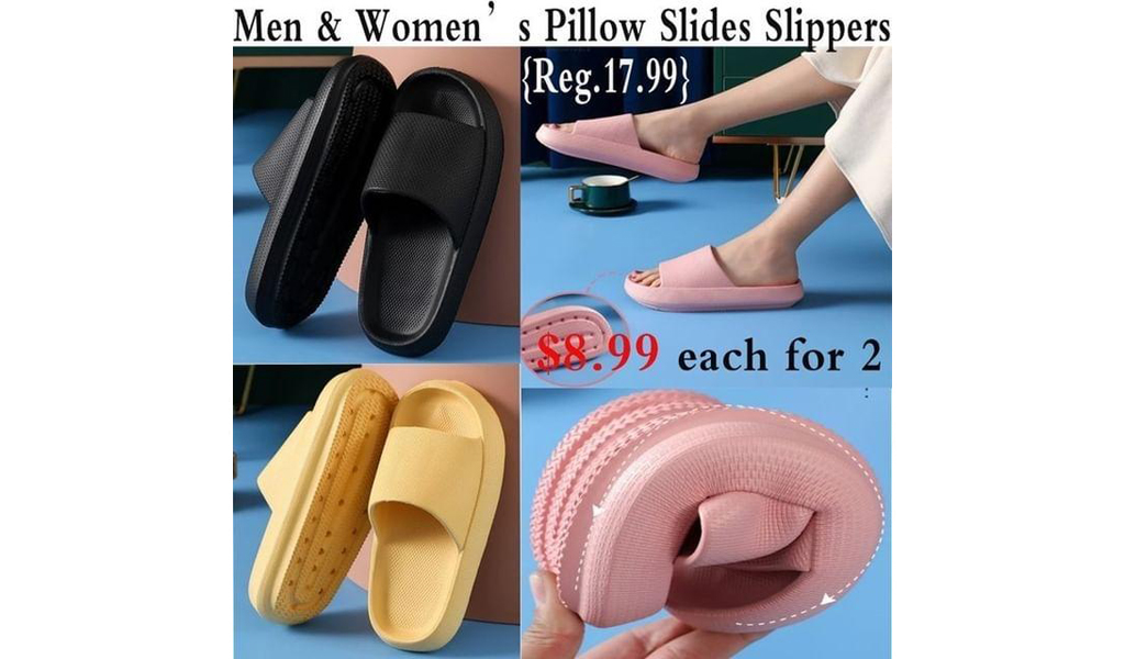 Pillow Slides Slippers for Women and Men