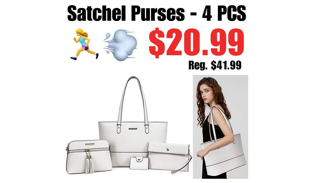 Satchel Purses - 4 PCS Only $20.99 Shipped on Amazon (Regularly $41.99)
