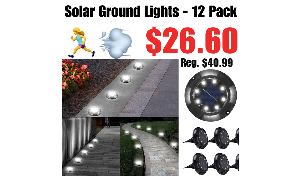 Solar Ground Lights - 12 Pack Only $26.60 Shipped on Amazon (Regularly $40.99)