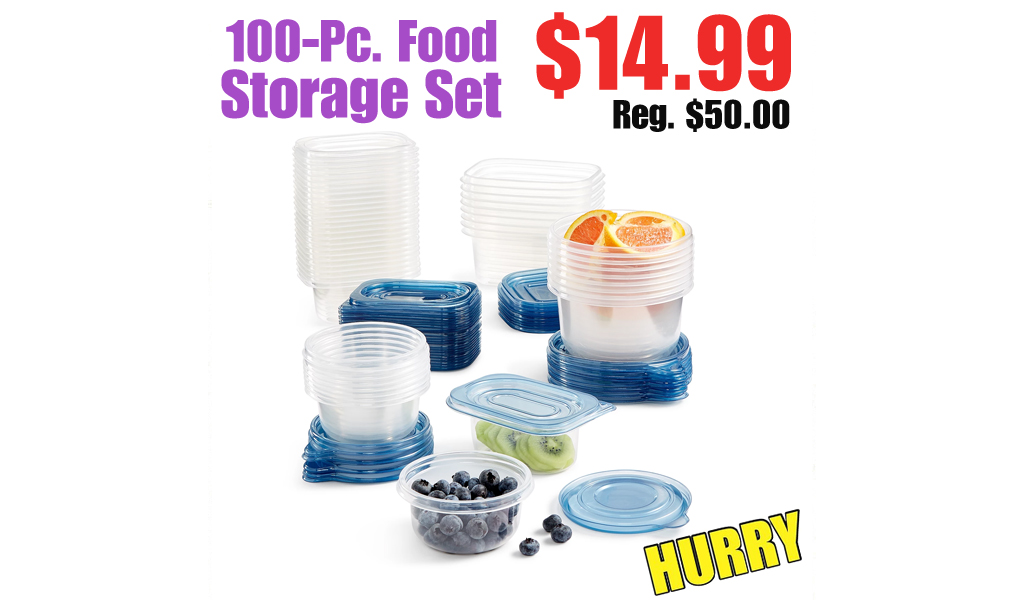 100-Pc. Food Storage Set Only $14.99 on Macys.com (Regularly $50.00)
