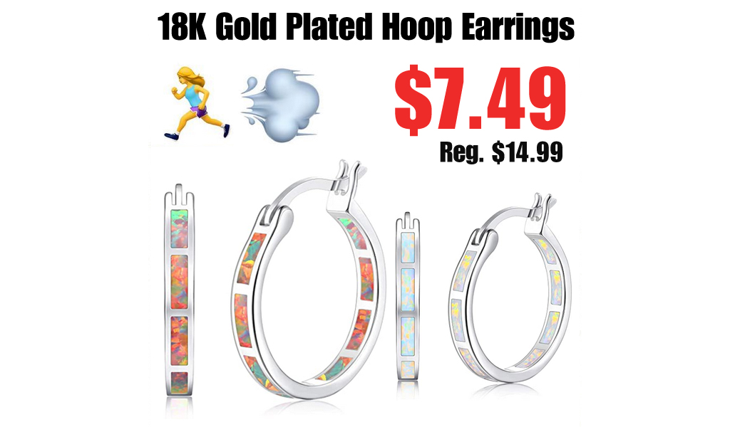 18K Gold Plated Hoop Earrings Only $7.49 Shipped on Amazon (Regularly $14.99)