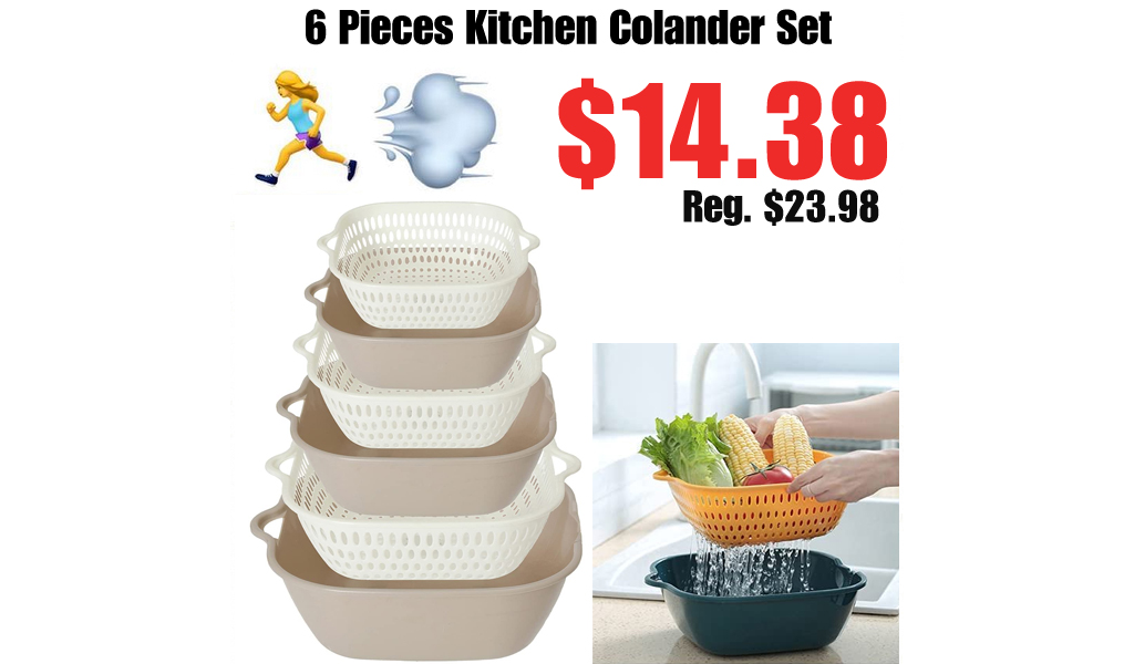 6 Pieces Kitchen Colander Set Only $14.38 Shipped on Amazon (Regularly $23.98)