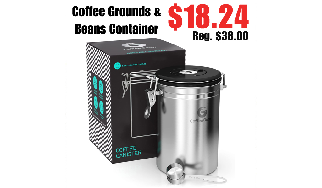 Coffee Grounds and Beans Container Only $18.24 Shipped on Amazon (Regularly $38.00)