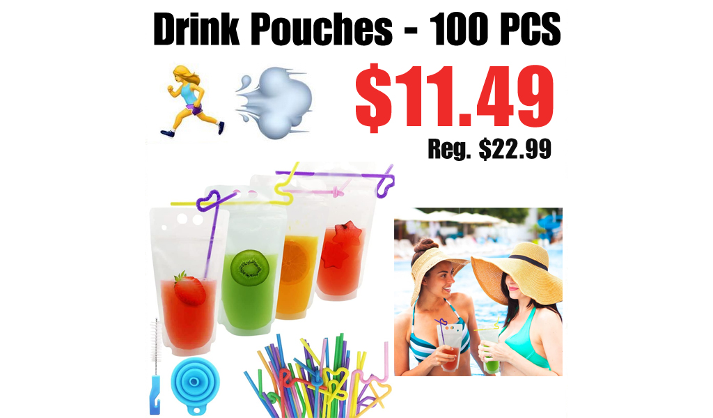 Drink Pouches - 100 PCS Only $11.49 Shipped on Amazon (Regularly $22.99)