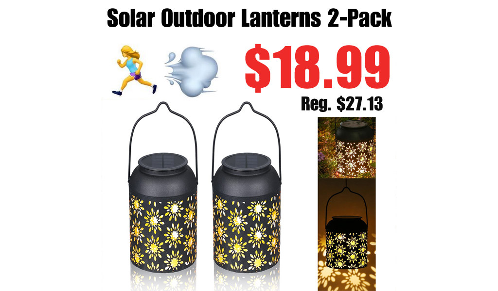 Hanging Solar Outdoor Lanterns 2-Pack Only $18.99 Shipped on Amazon | Just $9.50 Each