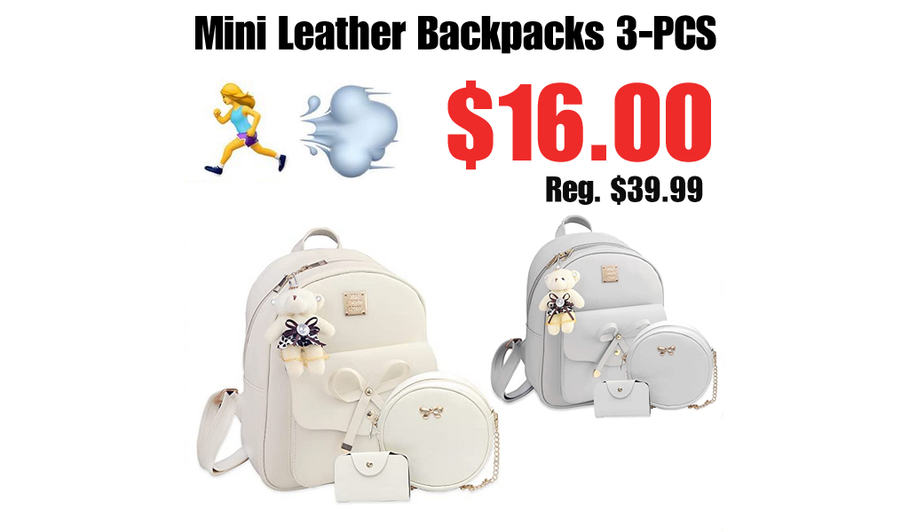 Mini Leather Backpacks 3-PCS Only $16.00 Shipped on Amazon (Regularly $39.99)