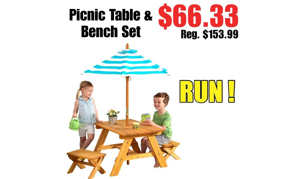 Picnic Table & Bench Set Just $66.33 on Walmart.com (Regularly $153.99)