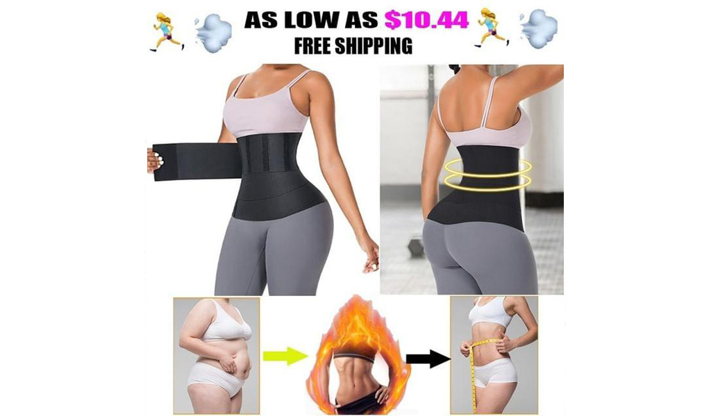Thick Waist Trainer For Women Sauna Trimmer Belt Tummy Wrap With Anti-Slip Buckle+Free Shipping!