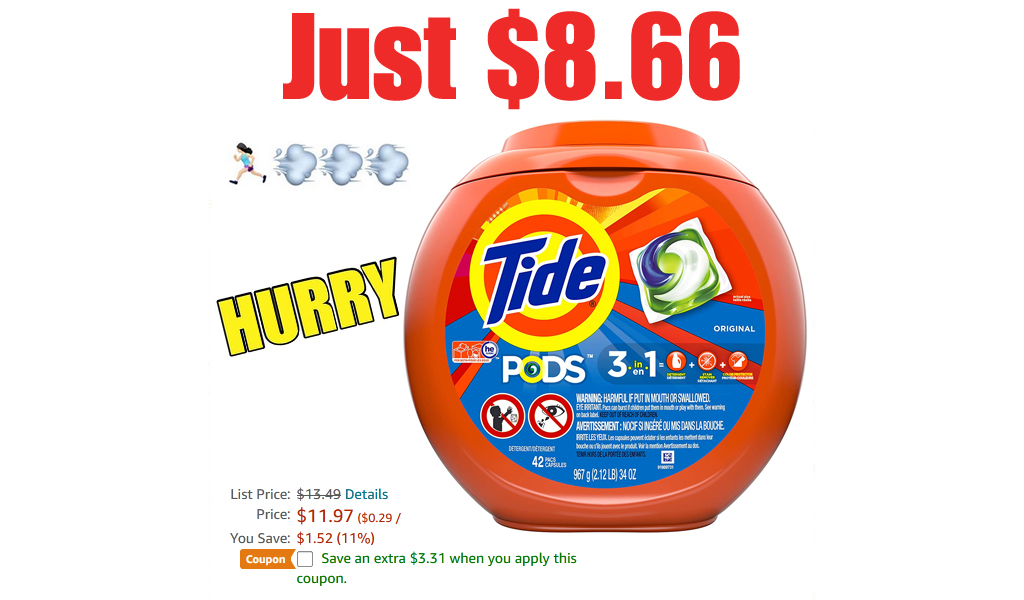 Tide PODS Detergent - 42 Count Only $8.66 Shipped on Amazon (Regularly $13.49)