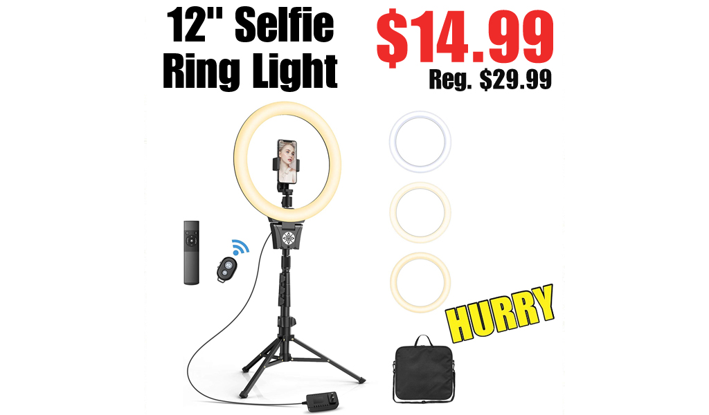 12" Selfie Ring Light Only $14.99 on Amazon (Regularly $29.99)