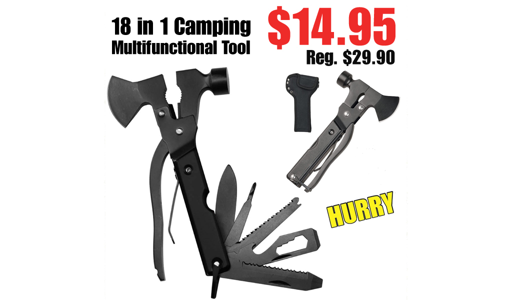 18 in 1 Camping Multifunctional Tool Only $14.95 on Amazon (Regularly $29.90)