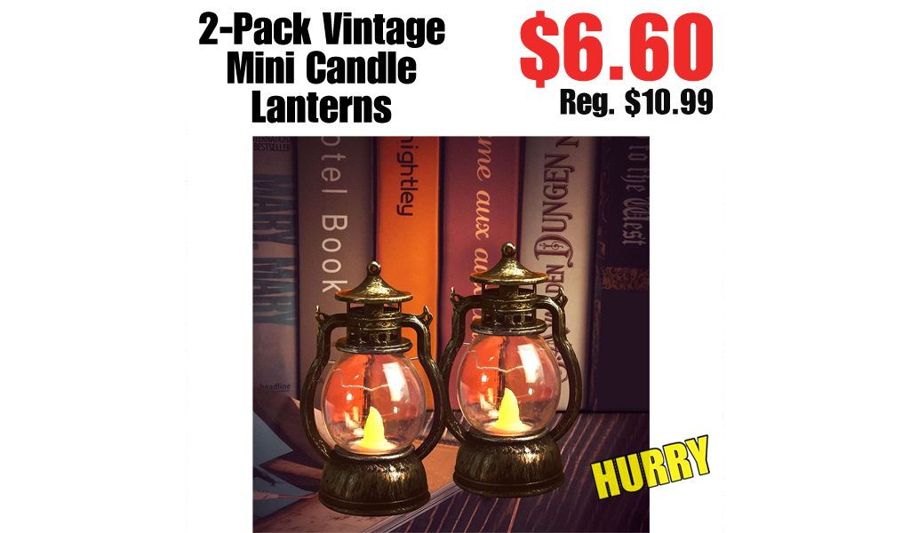 2-Pack Vintage Mini Candle Lanterns Only $6.60 on Amazon (Regularly $10.99)