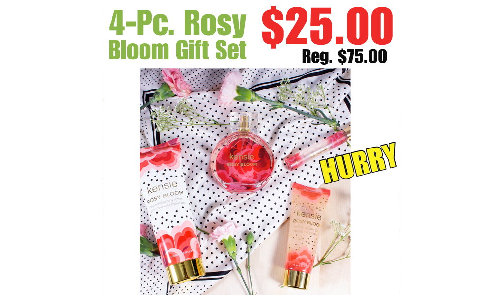 4-Pc. Rosy Bloom Gift Set only $25.00 on Macys.com (Regularly $75.00)