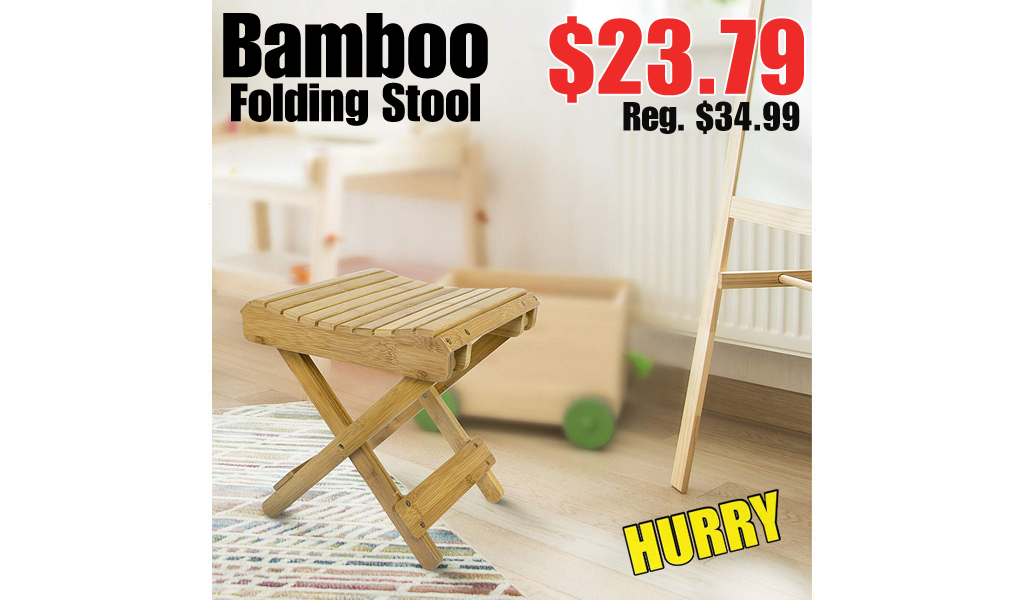 Bamboo Folding Stool Only $23.79 Shipped on Zulily (Regularly $34.99)