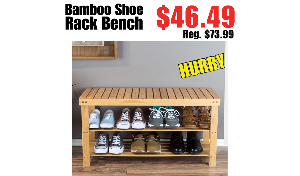Bamboo Shoe Rack Bench Only $46.49 Shipped on Zulily (Regularly $73.99)