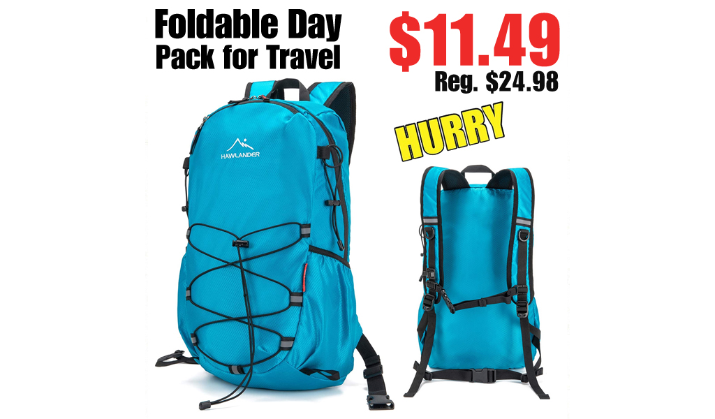 Foldable Day Pack for Travel Only $11.49 on Amazon (Regularly $24.98)