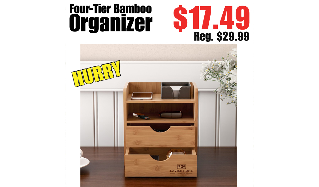 Four-Tier Bamboo Organizer Only $17.49 Shipped on Zulily (Regularly $29.99)