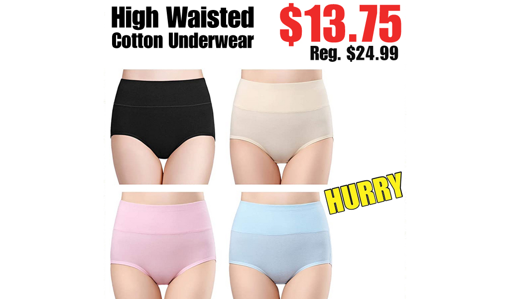 High Waisted Cotton Underwear Only $13.75 on Amazon (Regularly $24.99)