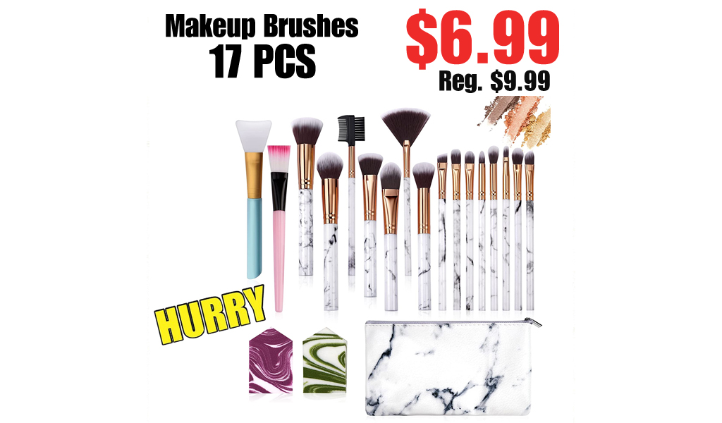 Makeup Brushes - 17 PCS Only $6.99 Shipped on Amazon (Regularly $9.99)