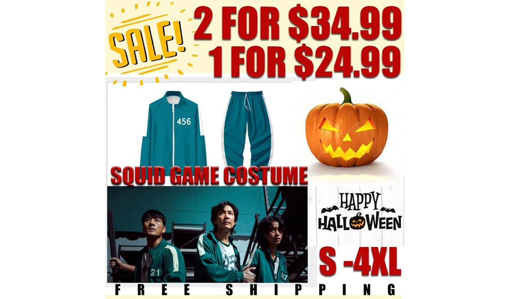 NEW IN--SQUID GAME COSTUME HALLOWEEN SPECIAL OFFER