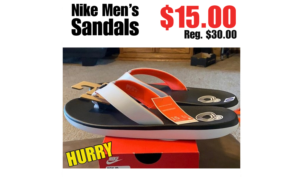 Nike Men’s Sandals Just $15 on Kohls.com (Regularly $30)
