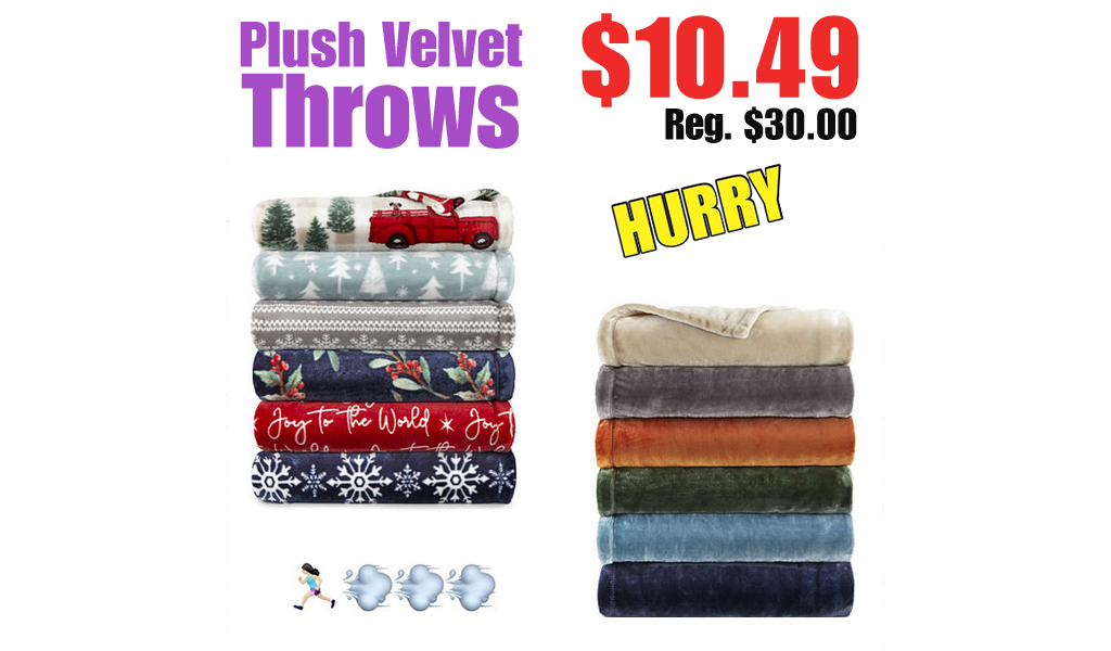 Plush Velvet Throws Only $10.49 on JCPenney.com (Regularly up to $30)