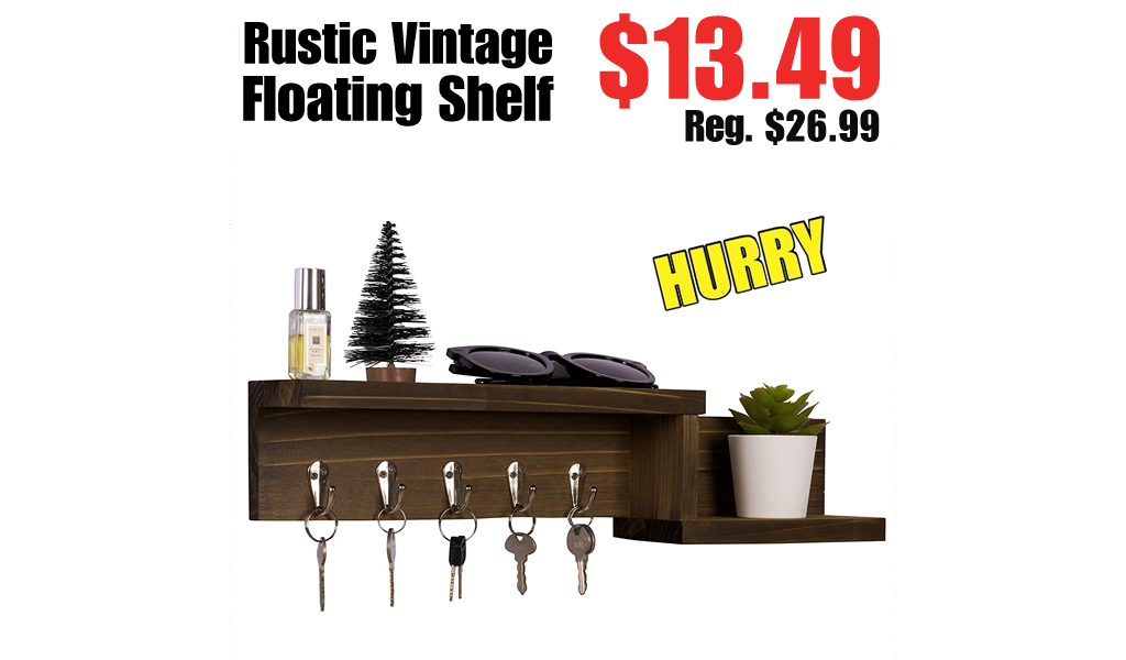 Rustic Vintage Floating Shelf Only $13.49 Shipped on Amazon (Regularly $26.99)