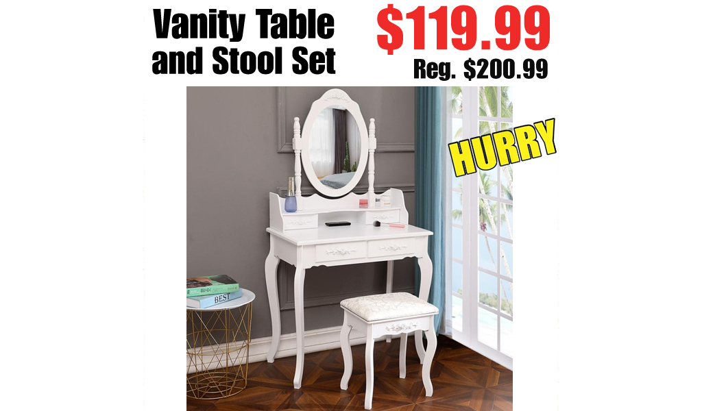 Vanity Table and Stool Set Only $119.99 Shipped on Walmart.com (Regularly $200.99)