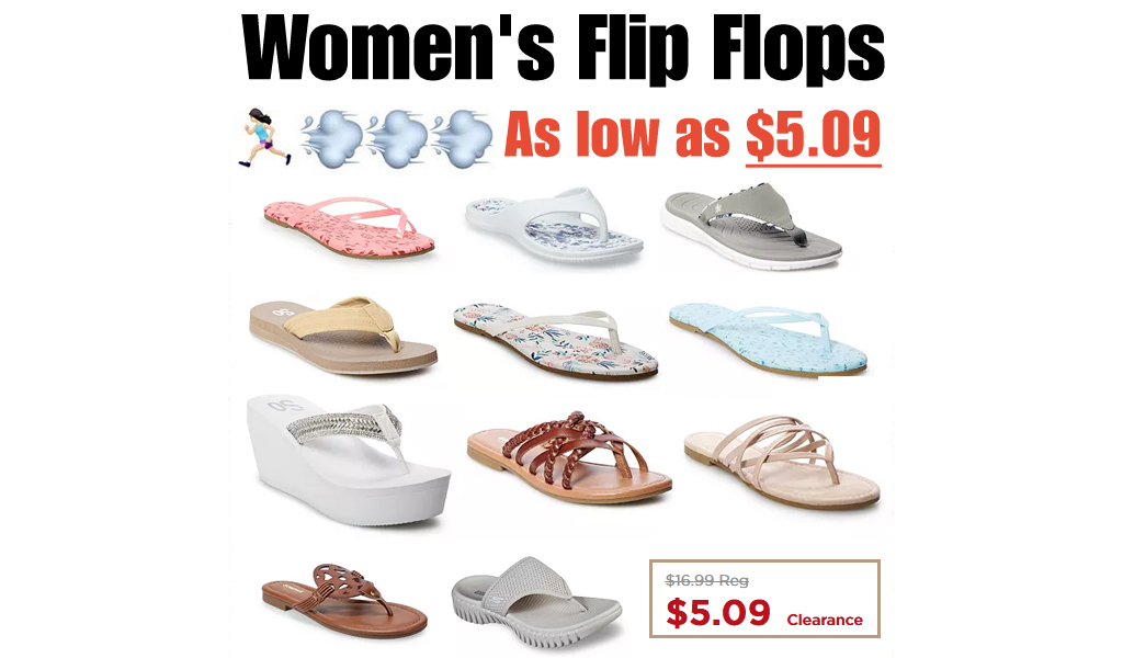 Women's Flip Flops - As low as $5.09