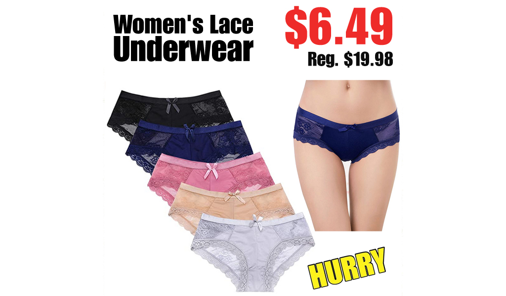 Women's Lace Underwear $6.49 Shipped on Amazon (Regularly $19.98)