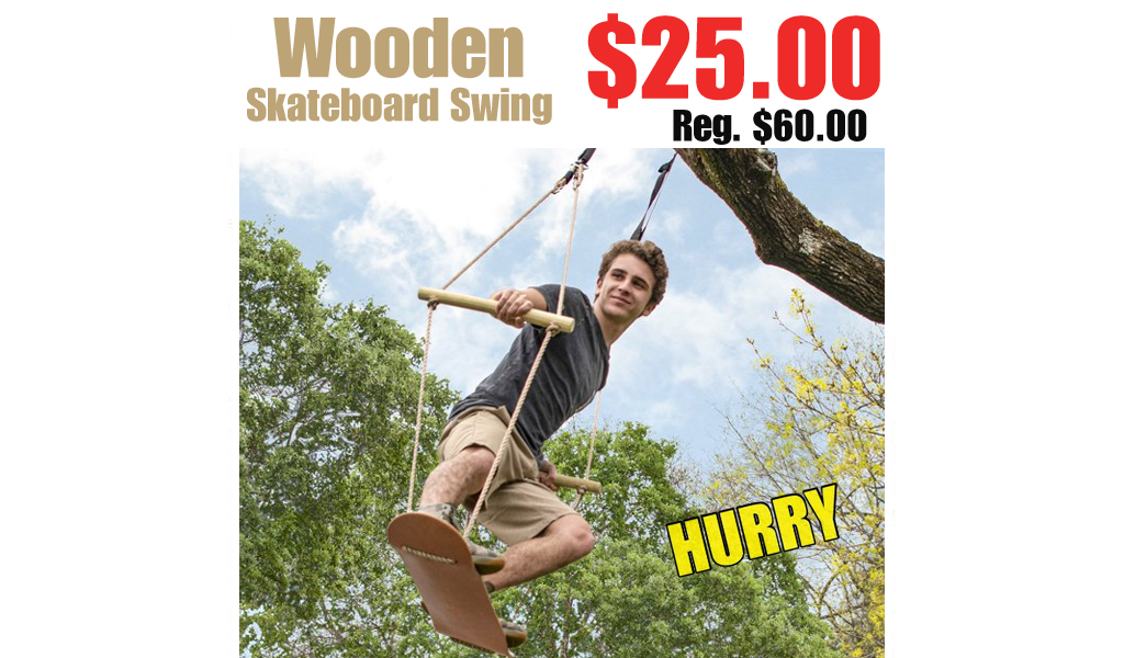 Wooden Skateboard Swing Only $25 on Walmart.com (Regularly $60)