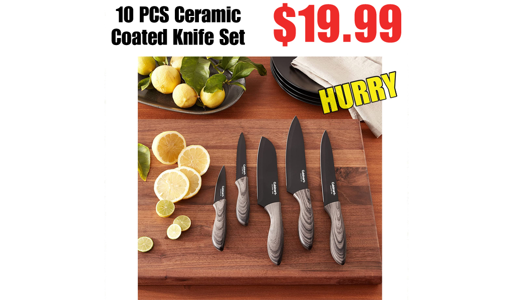 10 PCS Ceramic Coated Knife Set Only $19.99 Shipped on Amazon