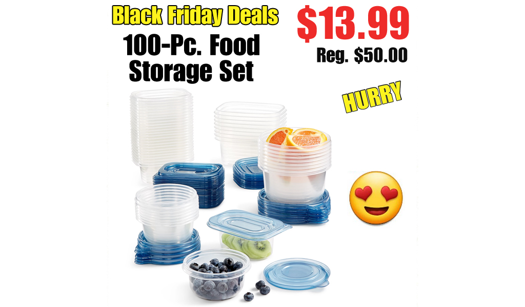 100-Pc. Food Storage Set Only $13.99 on Macys.com (Regularly $50.00)