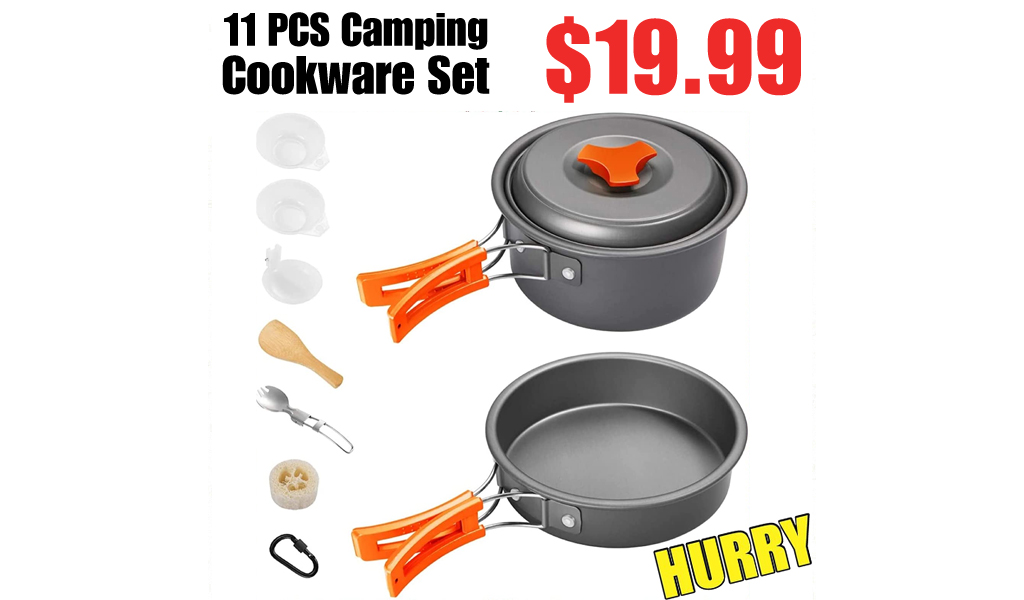 11 PCS Camping Cookware Set Only $19.99 Shipped on Amazon