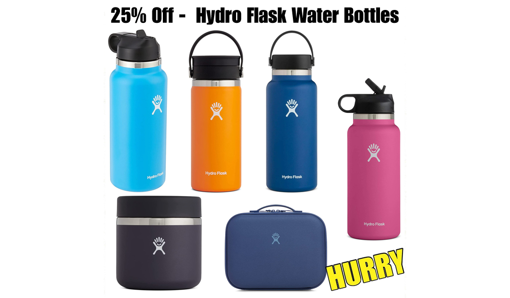 25% Off Hydro Flask Water Bottles on Amazon
