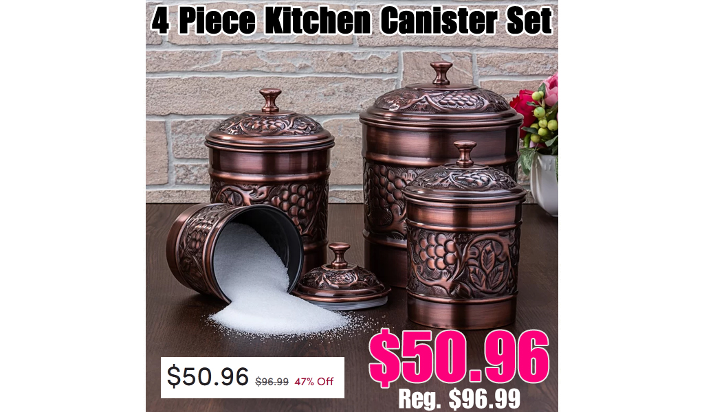 4 Piece Kitchen Canister Set Only $50.96 on Wayfair (Regularly $96.99)