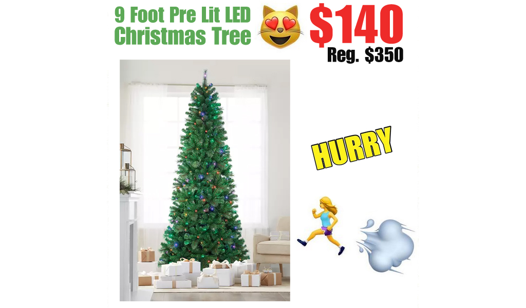 9 Foot Pre Lit LED Christmas Tree Just $140 on Belk.com (Regularly $350)