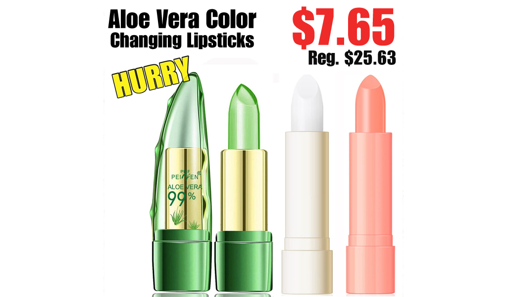 Aloe Vera Color Changing Lipsticks Only $7.65 Shipped on Amazon (Regularly $25.63)