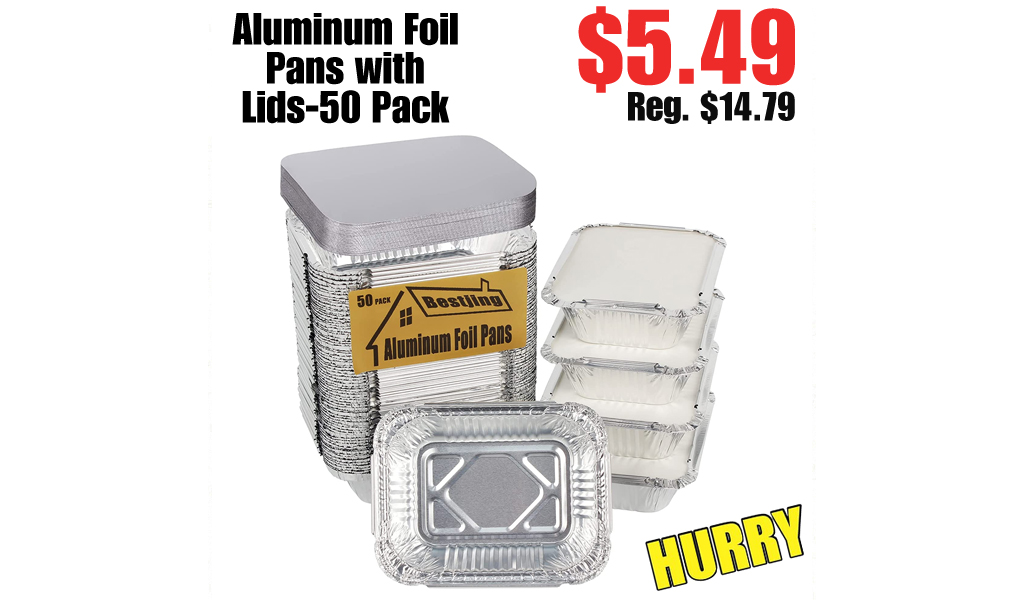 Aluminum Foil Pans with Cardboard Lids-50 Pack Only $5.49 Shipped on Amazon (Regularly $14.79)