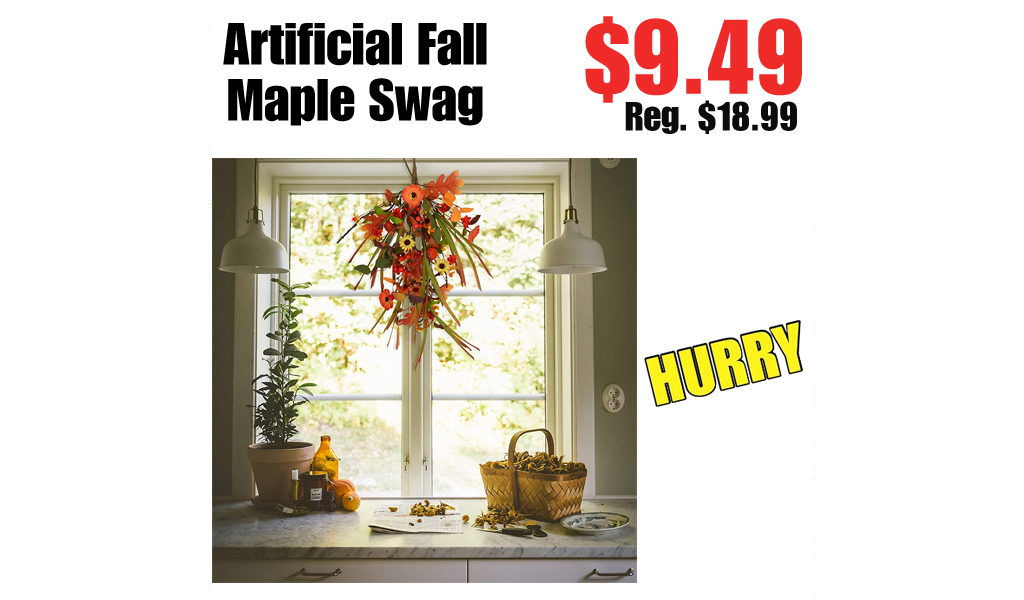 Artificial Fall Maple Swag Only $9.49 Shipped on Amazon (Regularly $18.99)